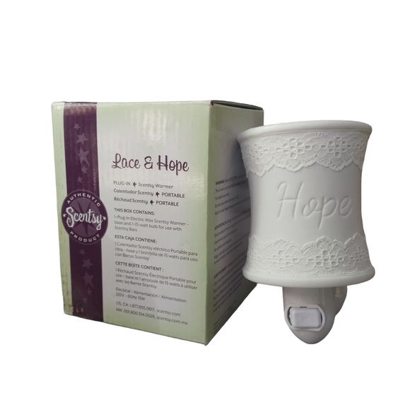 Scentsy Lace and Hope Mini Plug In Wax Warmer Retired - Picture 1 of 12
